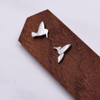 Hummingbird Stud Earrings Sterling Silver, 4 of 11