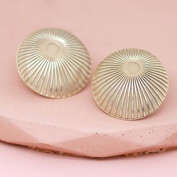 Large 9ct Gold Geometric Earrings, 10 of 12