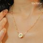 Circle Cubic Zirconia Roman Numeral Pendant Necklace, thumbnail 1 of 5