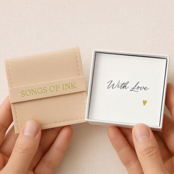 Sterling Silver Halo Stud Earrings With Golden Hearts, 7 of 7