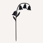Recycled Metal Bluebell Silhouette Garden Stake, thumbnail 2 of 3