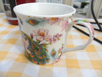 Set Of Four Gift Boxed Palace Mugs In Peacock Design, 7 of 8