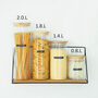 Round Bamboo Storage Jar With Personalised Label, thumbnail 2 of 11