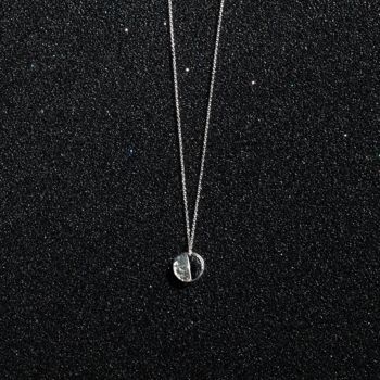 Mini Demi Lune Disc Pendant Necklace, 4 of 8