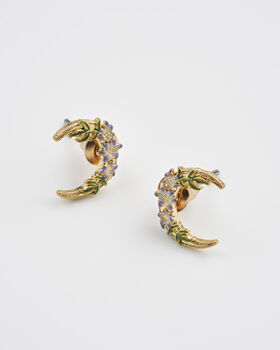 Gold Nightshade Moon Stud Earrings, 3 of 7