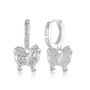 Sterling Silver Pomeranian Hoop Or Hook 3D Earrings, thumbnail 2 of 6