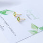 Birthday Gift For Her – Gold Vermeil Birthstone Crystal Stud Earrings, thumbnail 5 of 10