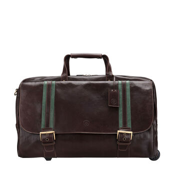 Luxury Leather Travel Bag With Wheels 'Dino Large', 3 of 12