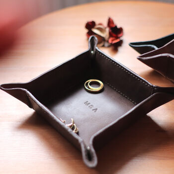 Personalised Leather Jewellery Tray, 2 of 8