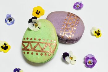 Large Hand Painted Easter Egg Macaron, 2 of 4