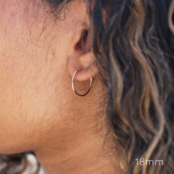 Nine Ct Gold Hoop Earrings 11 40mm, 3 of 6