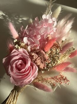 Pale Pink Dried Flower Bouquet, 4 of 5