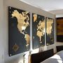 X X L Personalised Wooden And Mirror World Map Wall Art, thumbnail 5 of 9