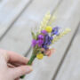 Three Colourful Wildflower Buttonholes, thumbnail 1 of 4
