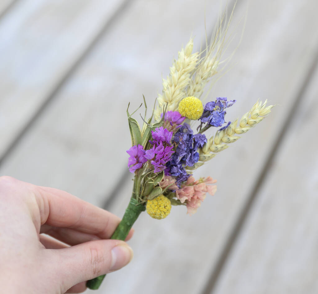 Three Colourful Wildflower Buttonholes, 1 of 4