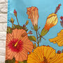 Tropical Hibiscus Flower Cotton Tea Towel, thumbnail 3 of 8