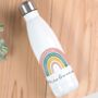 Rainbow Big Heart Teacher Water Bottle, thumbnail 1 of 2