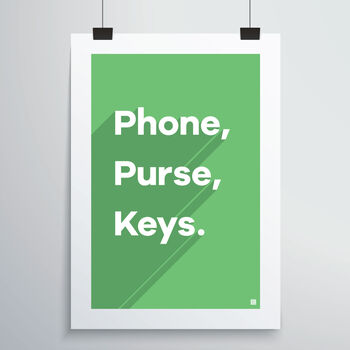 Phone, Purse, Keys Print, 10 of 12