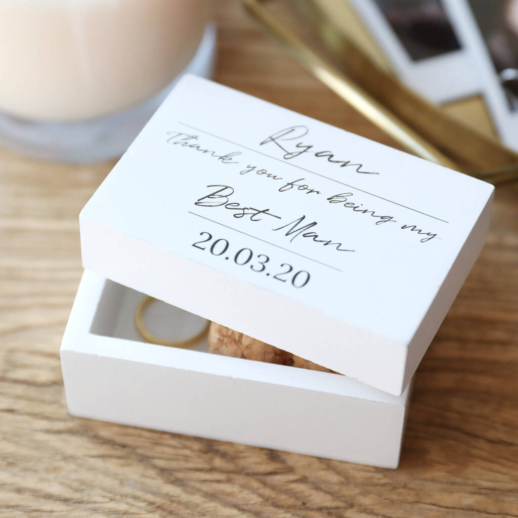 Personalised 'Wedding Thank You' Small White Wooden Box By Lisa Angel ...