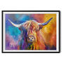Harris The Highland Coo By Sue Gardner Fine Art Print, thumbnail 2 of 3
