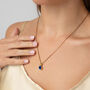 Sapphire Blue Swarovski Crystal Pendant Necklace, thumbnail 3 of 4
