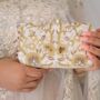 Daniya Ivory Silk Embroidered Clutch, thumbnail 5 of 5