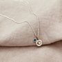 Sterling Silver Initial Birthstone Necklace, thumbnail 3 of 6