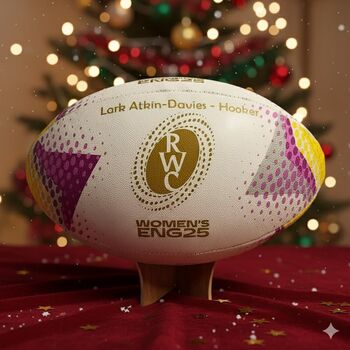 Personalised England Winners Women's Rugby World Cup Official Ball, 12 of 12