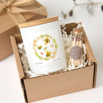 Bee Floral Spring Candle Gift For Her, 4 of 7