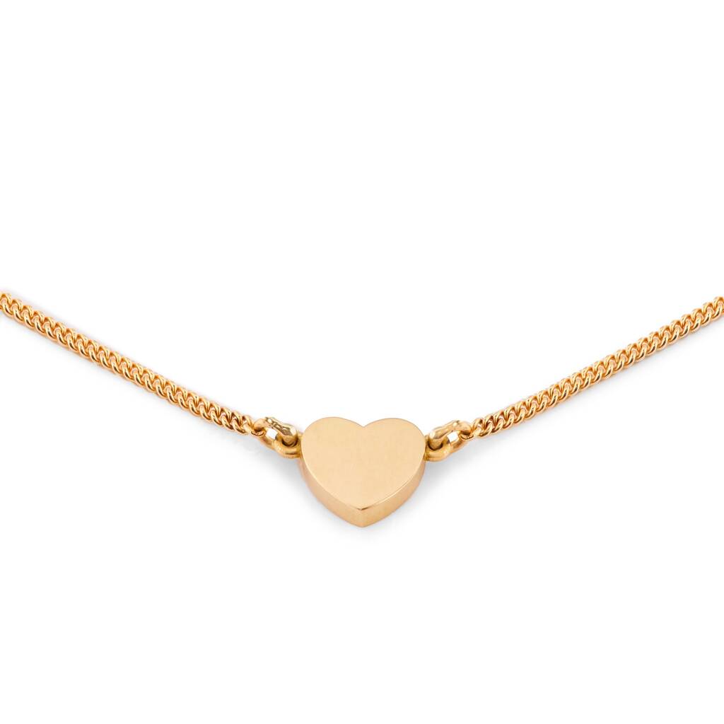 Little Solid Gold Heart Necklace By LINDSAY PEARSON
