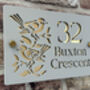 Personalised Birds On Branch Design House Acrylic Number Sign, thumbnail 2 of 3