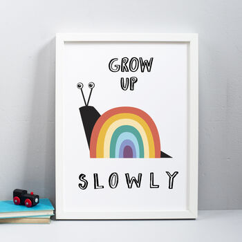 Rainbow Grow Up Slowly Print, 4 of 7