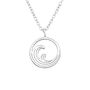 Sterling Silver Ocean Wave Necklace In A Gift Tin, thumbnail 3 of 11