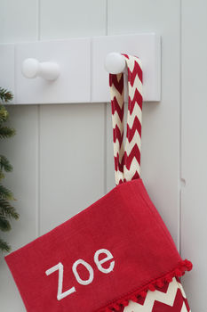 Luxury Chevron Personalised Christmas Santa Stocking, 3 of 12