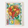 Chillis Over Talavera Tiles Art Print, thumbnail 1 of 7