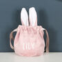 Personalised Easter Bunny Velvet Feel Pouch, thumbnail 2 of 3