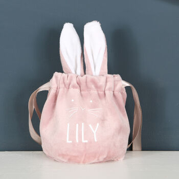 Personalised Easter Bunny Velvet Feel Pouch, 2 of 3