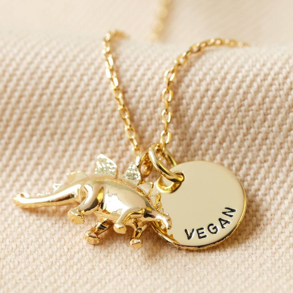 personalised dinosaur necklace