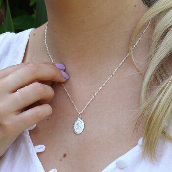 Personalised Silver St Christopher Charm Necklace, 2 of 6