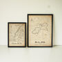 Personalised Vintage Route Map Art For Any Run, thumbnail 4 of 7