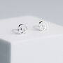 Sterling Silver Simple Spiral Stud Earrings, thumbnail 1 of 4