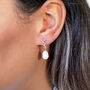 Sterling Silver Crystal And Pearl Drop Earrings, thumbnail 2 of 11