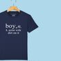 'Boy: Noise With Dirt' Definition T Shirt For Boys, thumbnail 2 of 12