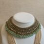 Indian Antique Gold Plated Mint Green Pearl Mala Set, thumbnail 5 of 9