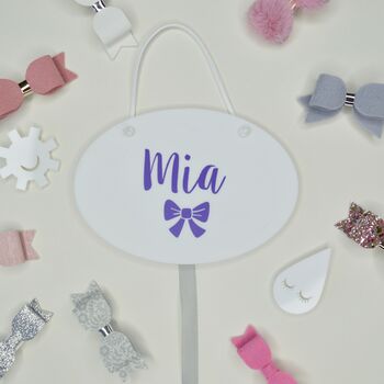 Personalised Hair Bow Holder Bows, 3 of 9