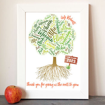 Personalised 'Class Tree' Teacher Thank You Print, 6 of 7