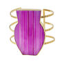 Pink Gemstone Gold Plated 'Body' Cuff Bracelet, thumbnail 1 of 4