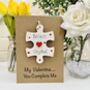 Personalised Valentines Card Missing Piece Jigsaw, thumbnail 2 of 8