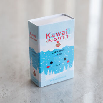 Kawaii Christmas Robin Mini Cross Stitch Kit, 3 of 8