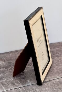 Natalini Cream With Diagonal Border Trim Photo Frame, 3 of 4